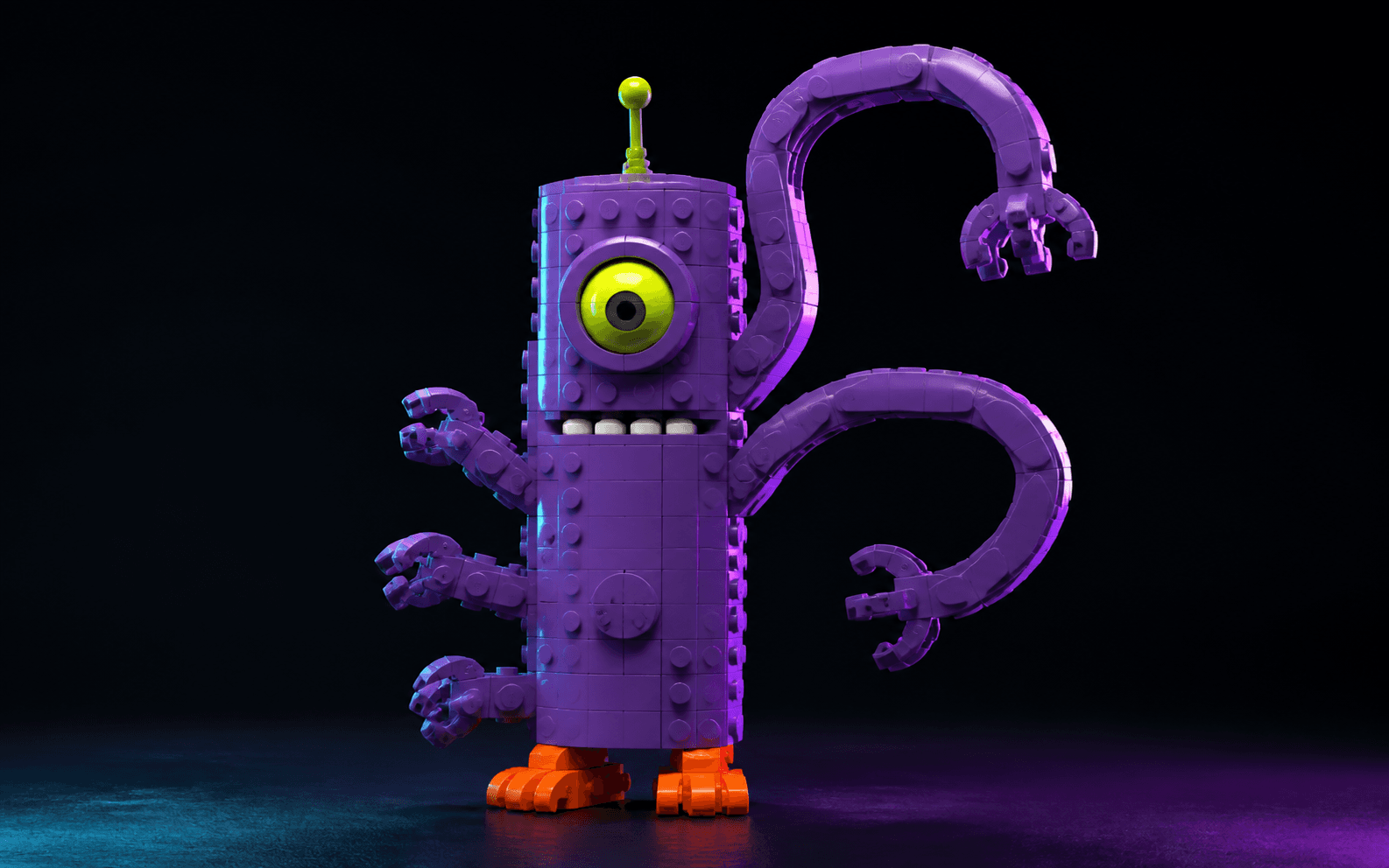 Brick interpretation of the purple monster